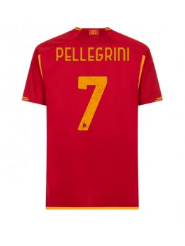 Moški Nogometna dresi replika AS Roma Lorenzo Pellegrini #7 Domači 2023-24 Kratek rokav